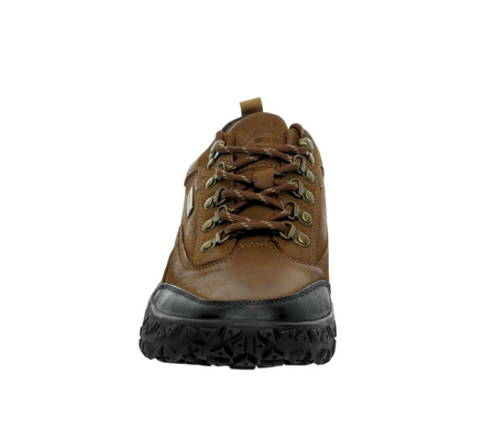 Brązowe skórzane półbuty męskie trekkingowe American Club