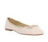 Beżowe baleriny damskie z eko skóry czółenka płaskie EVENTO