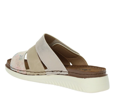 Eleganckie i komfortowe klapki damskie płaskie na rzepy Jezzi