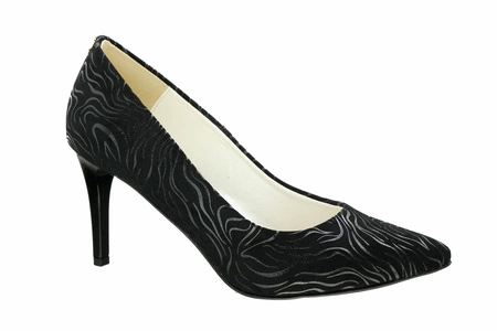 Szpilki czarne zamszowe Massimo Lucchesi