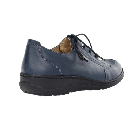 Granatowe adidasy damskie skórzane szyte półbuty Helios model 408