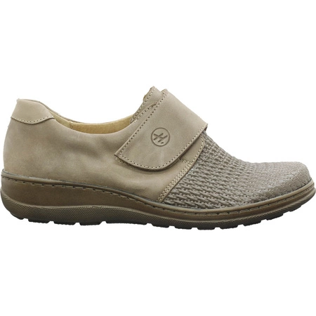 Beżowe półbuty skórzane damskie Helios 382