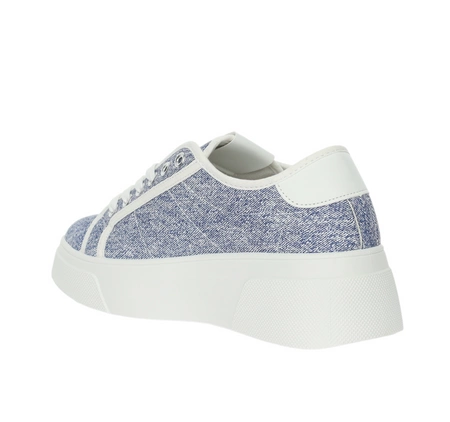 Niebieskie damskie adidasy na białej platformie Mc Braun