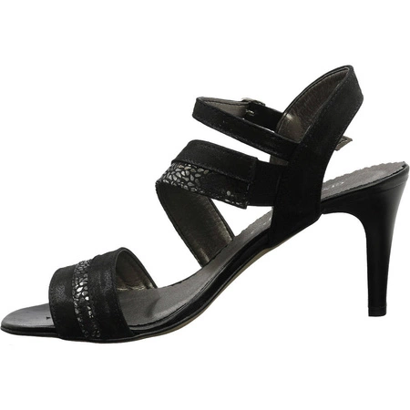 Sandały na obcasie damskie skórzane na paskach Gino Fabiani - Produkt Polski