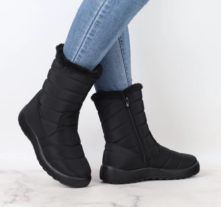 Wysokie śniegowce damskie trzewiki na zamek wodoodporne Jezzi