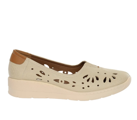 Wygodne czółenka damskie płaskie ze skórzaną wkładką Jezzi