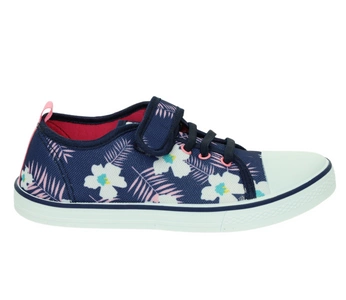 Kolorowe trampki do szkoły pantofle na rzepy ze skórzana wkładką American Club