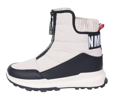 Jasne śniegowce damskie ciepłe buty zimowe na zamek NEWS