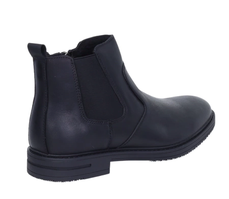 Czarne skórzane sztyblety męskie botki ocieplane trzewiki American Club