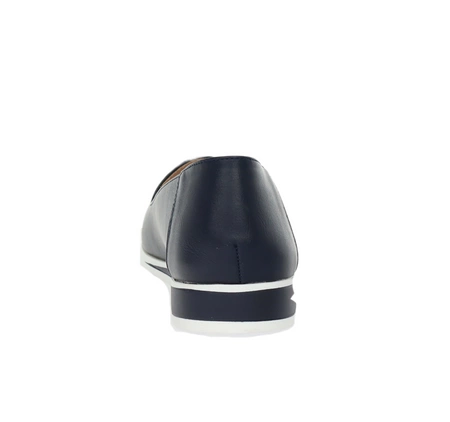 Granatowe czółenka płaskie z odkrytymi palcami Jezzi