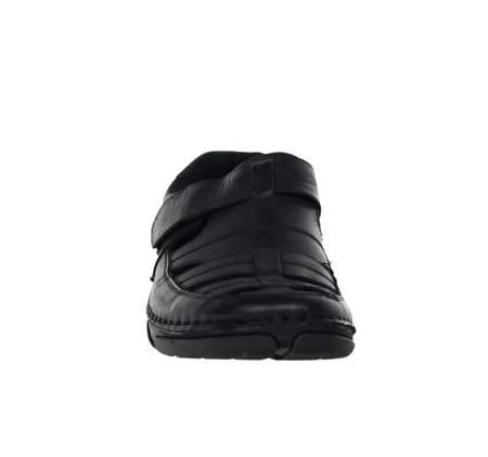 Skórzane sandały męskie komfortowe zabudowane na rzep American Club