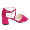 Różowe sandały na szerokim obcasie w kolorze fuksji Martina od Azali