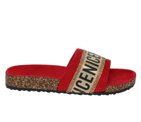 Klapki damskie korkowe profilowane Jezzi