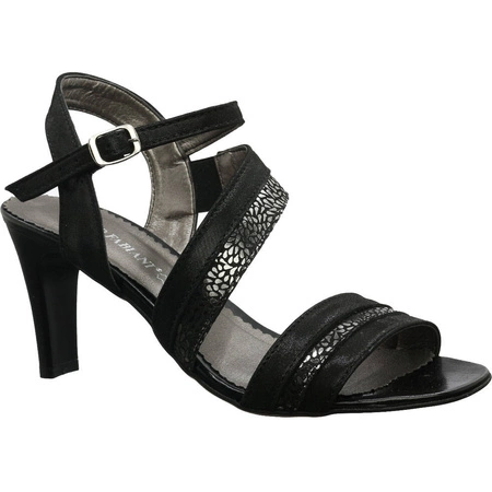 Sandały na obcasie damskie skórzane na paskach Gino Fabiani - Produkt Polski