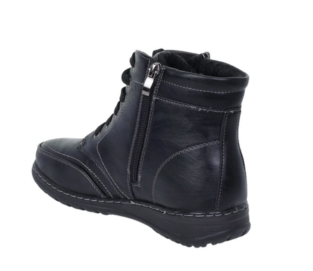 Komfortowe botki damskie trzewiki na zamek zdrowotne buty zimowe Unisoft