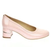  Czółenka damskie skórzane w kolorze perłowo/różowym Gino Fabiani