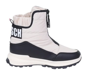 Jasne śniegowce damskie ciepłe buty zimowe na zamek NEWS