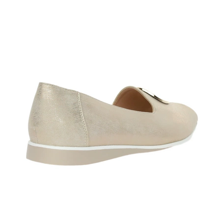 Płaskie czółenka z wycięciem na palce ze skórzana wkładką Jezzi