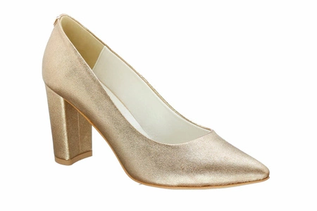 Złote czółenka na słupku Massimo Lucchesi