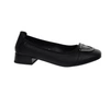 Czarne licowe czółenka damskie na niskim eleganckim obcasie Jezzi