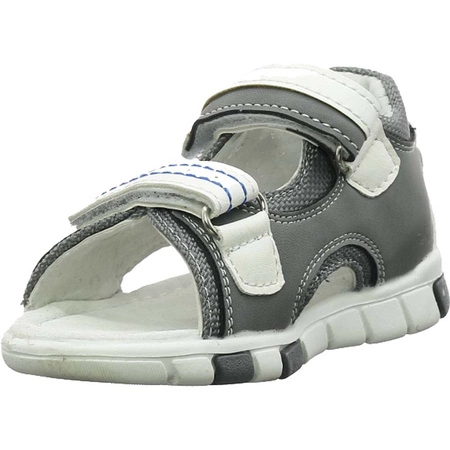 Szare sandały chłopięce na rzepy NEWS