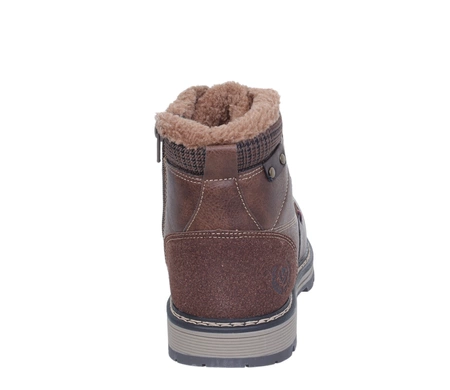 Brązowe buty zimowe męskie trapery ocieplane wysokie trzewiki News