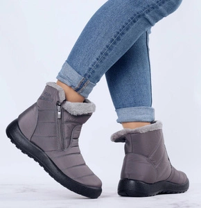 Ciepłe botki zimowe płaskie z membraną wodoodporną Jezzi