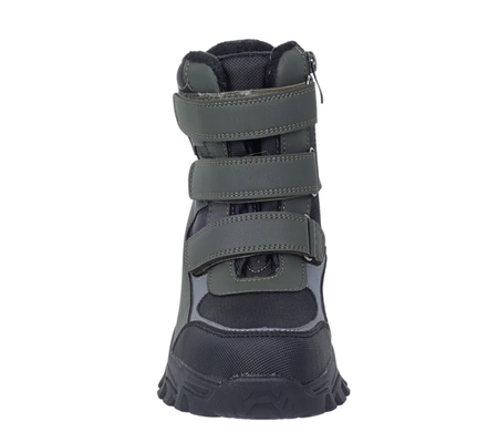 Wodoodporne buty zimowe dla chłopca trzewiki na rzepy tanie NEWS