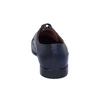 Granatowe męskie półbuty garniturowe ze skóry naturalnej 