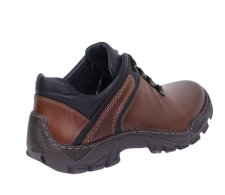 Brązowe skórzane półbuty męskie trekkingowe górskie Gepard