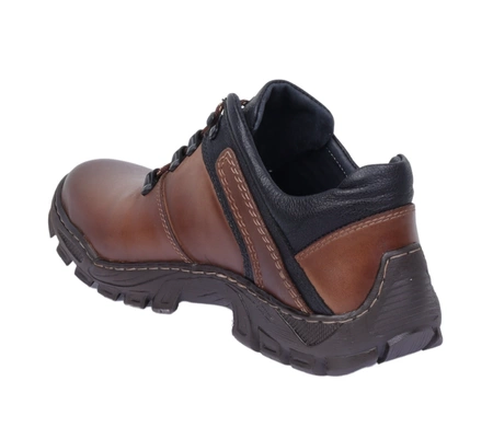 Brązowe skórzane półbuty męskie trekkingowe górskie Gepard