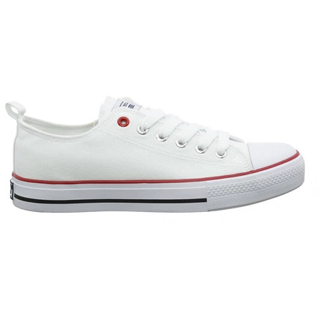 Białe trampki damskie tekstylne szyte American Club