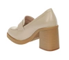 Beżowe eleganckie półbuty wsuwane na obcasie i platformie Jezzi