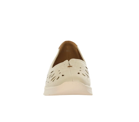 Wygodne czółenka damskie płaskie ze skórzaną wkładką Jezzi