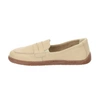 Beżowe mokasyny damskie skórzane na szerokie stopy Barefoot Helios 
