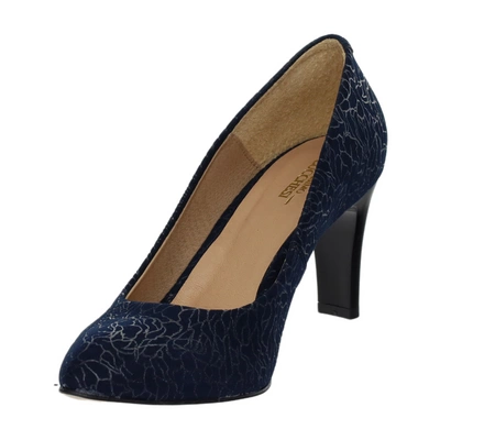 Eleganckie czółenka zamszowe na wygodnej szpilce Massimo Lucchesi