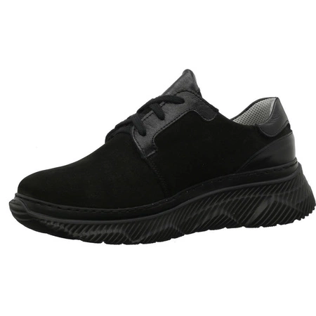 Sneakersy skórzane czarne damskie Gino Fabiani