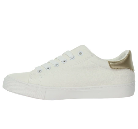 Białe tanie adidasy damskie trampki z eko skóryNEWS