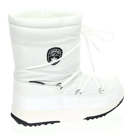 Śniegowce damskie białe wysokie bardzo ciepłe American Club