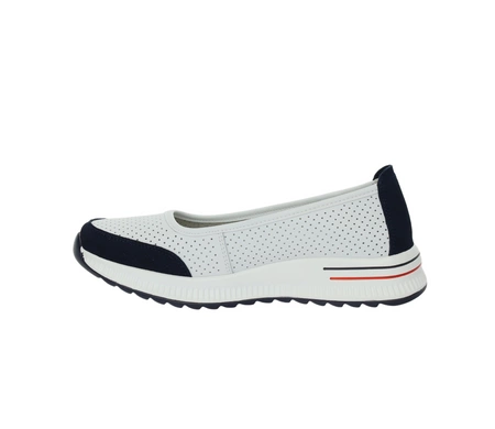 Sportowe czółenka damskie skórzane baleriny Jezzi