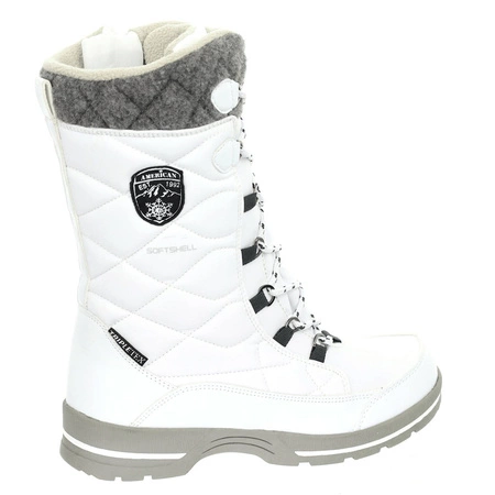 Śniegowce damskie białe wysokie wodoodporne American Club
