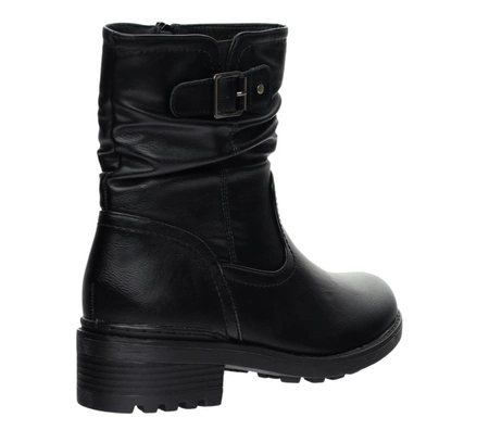 Komfortowe botki damskie na płaskim obcasie na zamek