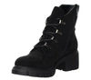 Czarne zamszowe ciepłe botki zimowe damskie rokowe Jezzi