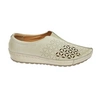 Bezowe półbuty damskie wsuwane ze skóry naturalnej zdrowotne Gino Fabiani