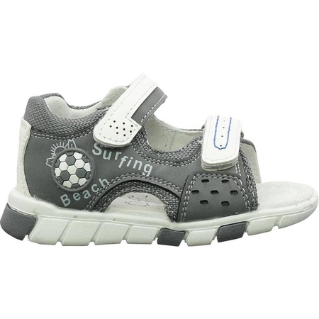 Szare sandały chłopięce na rzepy NEWS