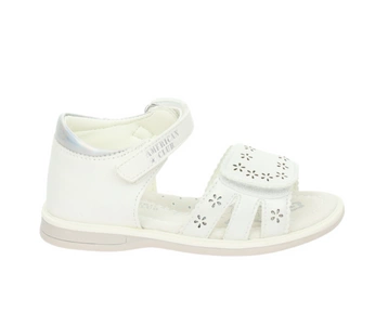 Białe eleganckie sandałki dla dziewczynki z usztywnioną piętą American Club
