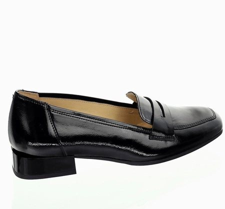 Eleganckie półbuty damskie lakierowane lordsy skórzane Gino Fabiani