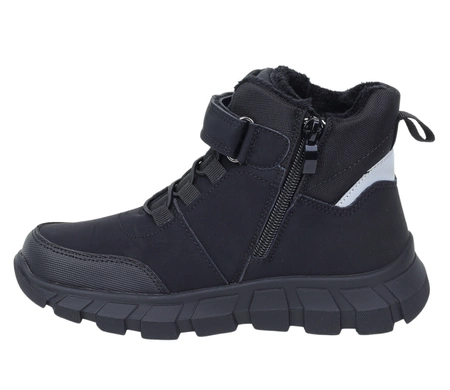 Buty zimowe dla chłopca na rzepy z odblaskami