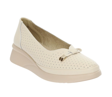 Komfortowe czółenka damskie skórzane wsuwane półbuty wiosenne VINCEZA