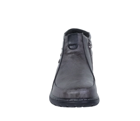 Szare trzewiki damskie zimowe buty ocieplane na zamek